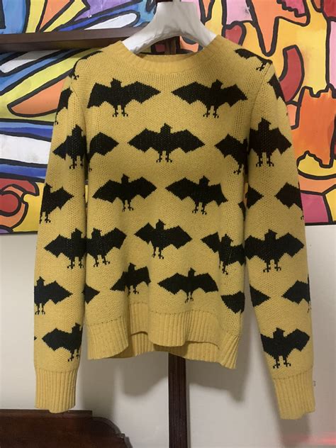 gucci bat sweater|gucci sweater vintage.